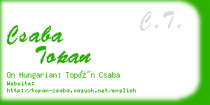 csaba topan business card